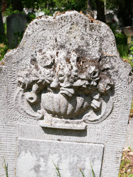istock Tombstone in the public cemetery 1401935112