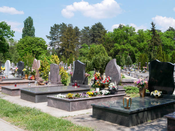 istock Tombstones in the public cemetery 1401935136