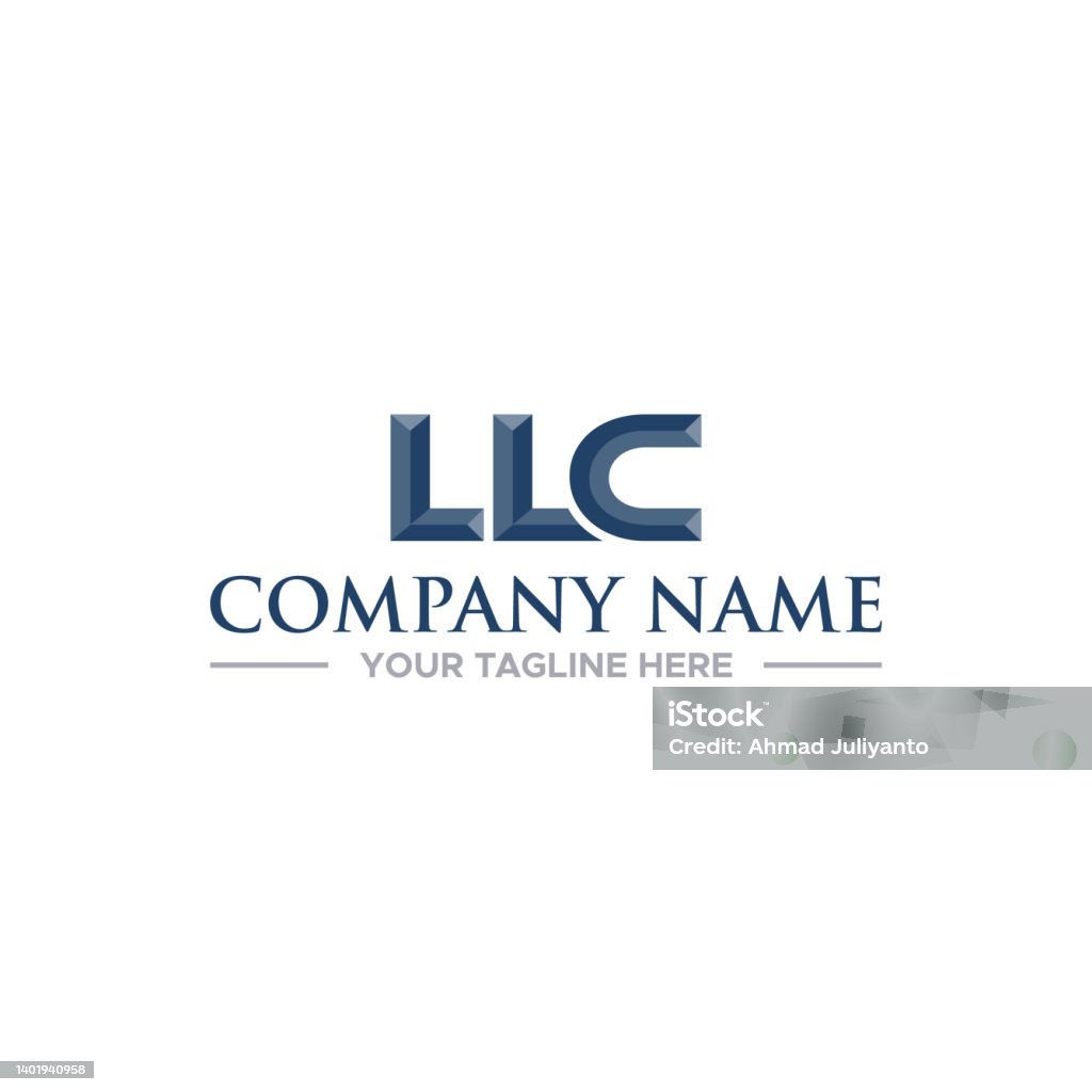 Llc. Text Llc Initial Symbol Sign Design For Your Company Stock Illustration ...