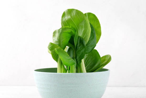 istock Bok choy leaves in the green bow 1401942884