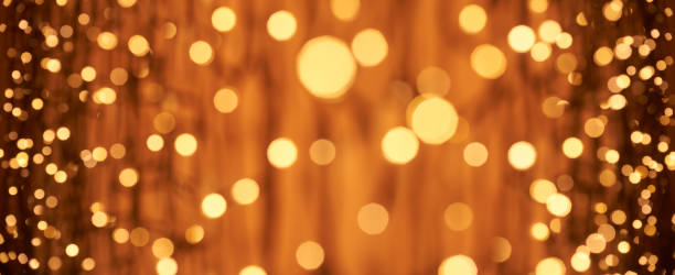 istock Defocused lights abstract bokeh background - orange gold celebration party Christmas 1401943034