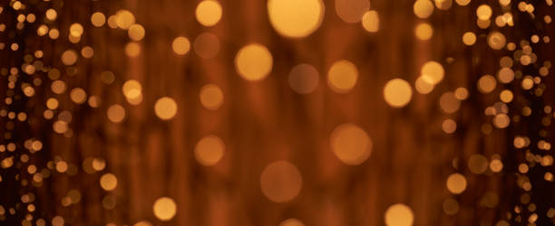 istock Defocused lights abstract bokeh background - orange gold celebration party Christmas 1401943135