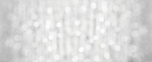 Defocused lights abstract bokeh background - white snow celebration party Christmas