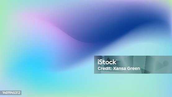 istock Abstract color vector banner. Blurred wavy gradient 1401945312