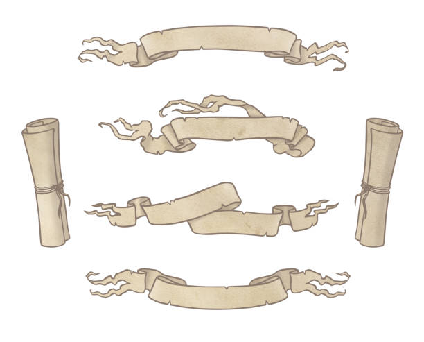 древние свитки, баннер, свободное место для текста, иллюстрация для дизайна - rust free stock illustrations