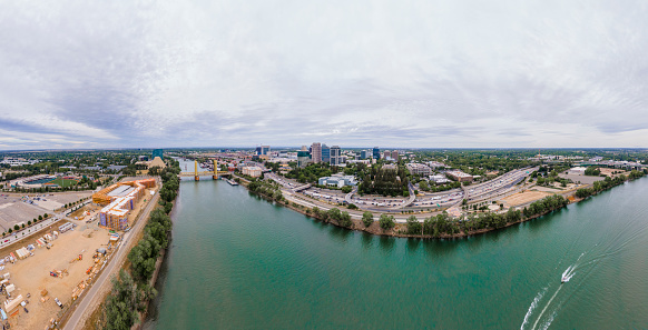 Aerial view of Sacramento , CA panorama