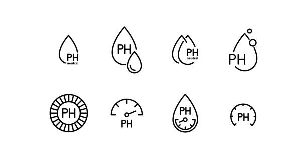 Neutral pH icon Vector illustration alkaline stock illustrations