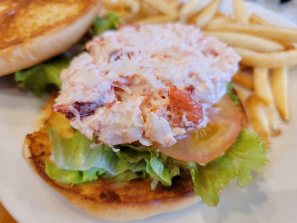 istock lobster roll sandwich with tomato lettuce and bun 1401958507