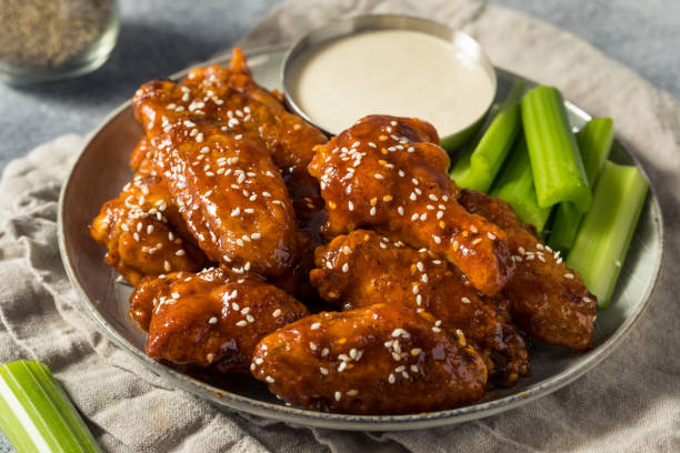 istock Homemade Sriracha Honey Chicken Wings 1401959581