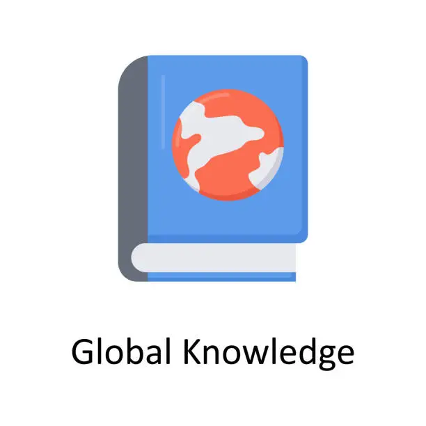 Vector illustration of Global Knowledge vector flat icon for web isolated on white background EPS 10 file