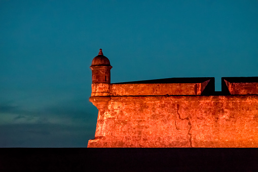 San Juan Puerto Rico Castillo El Morro Fort Night photo