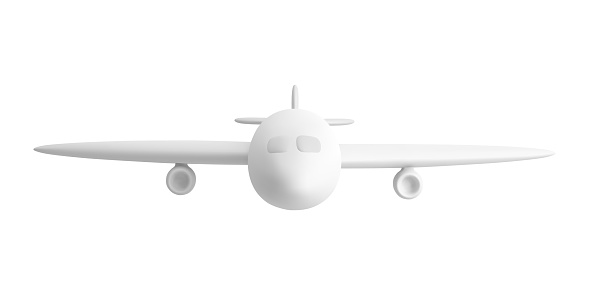 3d realistic airplane isolated on white background. Vector illustration.