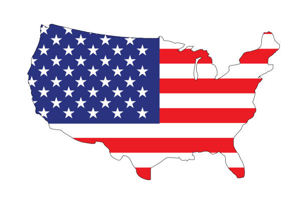 istock Patriotic United States of America Map 1401973876