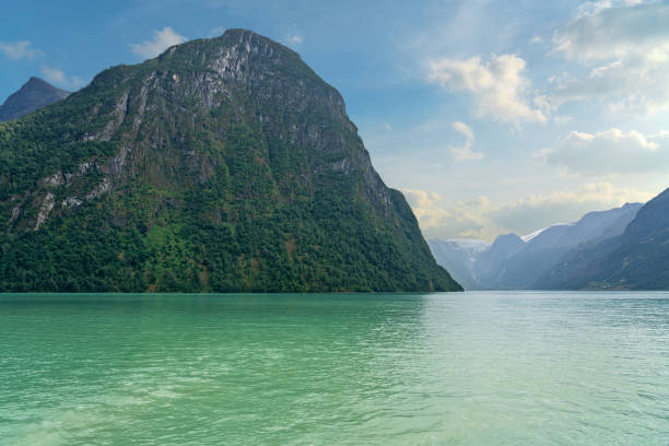 istock Norway, mountain lake Oldenvatnet with the glacier Briksdal 1401977295