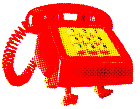 Telephone With Multiple Feet