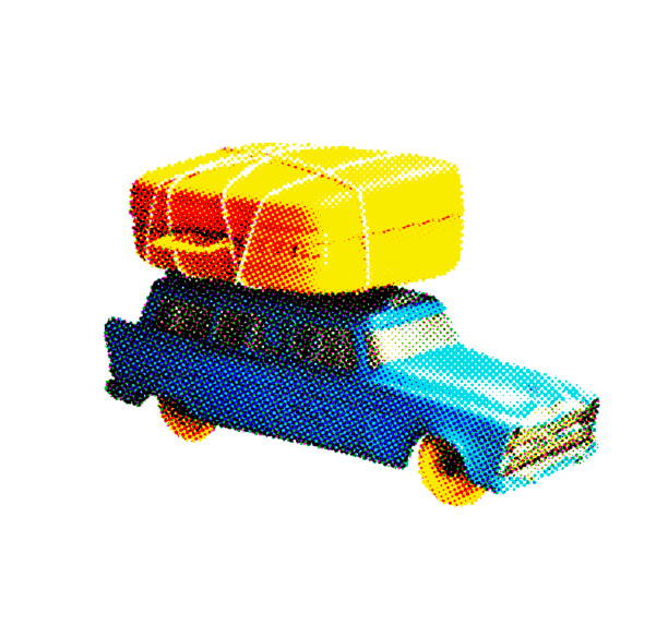 Station Wagon With Suitcase on Top