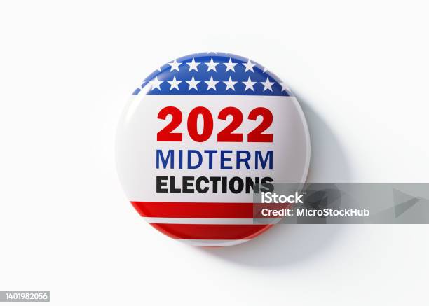 2022 Midterm Elections Badge For Elections In Usa Stock Photo - Download Image Now - Midterm Election, Voting, 2022