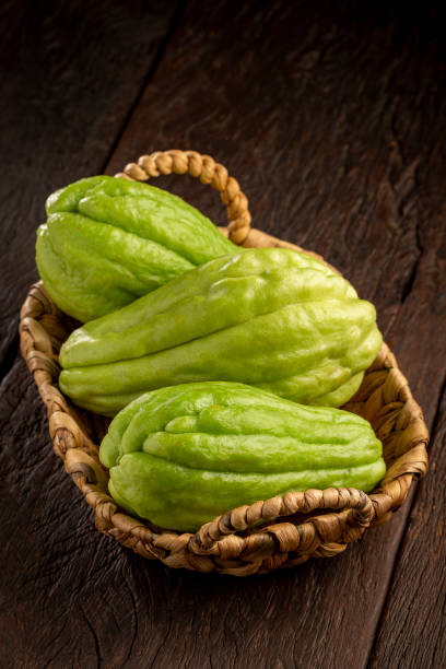 istock Fresh chayote fruits on the table. 1401985389