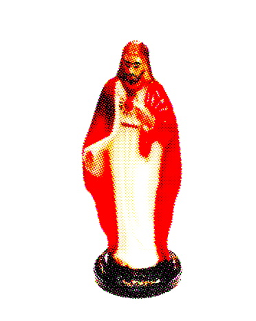 Jesus in Red and White Robe