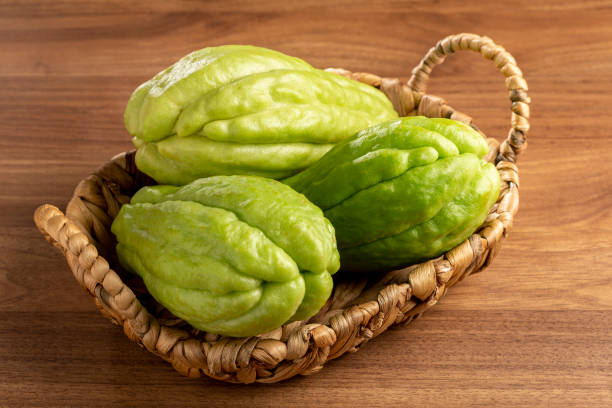 istock Fresh chayote fruits on the table. 1401986150