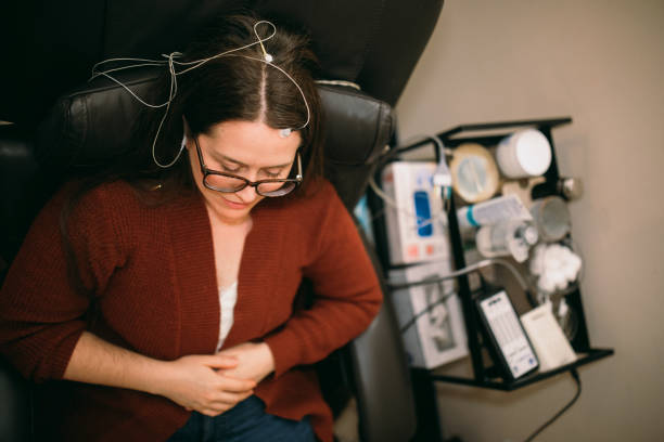 Woman Receiving Neurofeedback Therapy