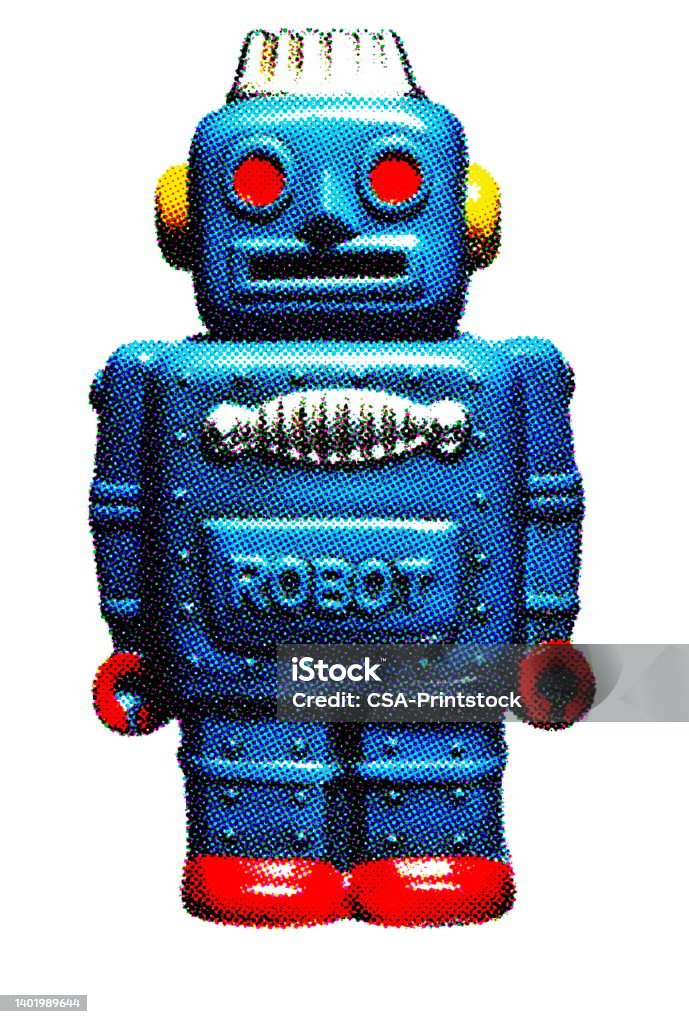 Blue Robotto Blue Robot Stock Illustration - Download Image Now - Robot, Toy ...