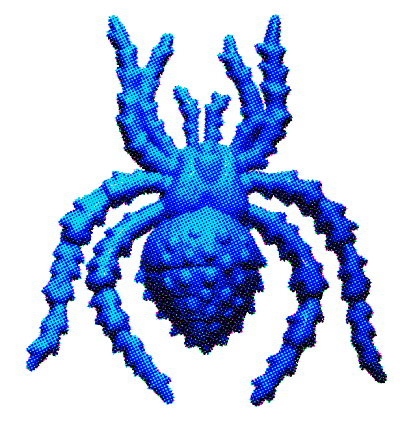 Blue Plastic Spider