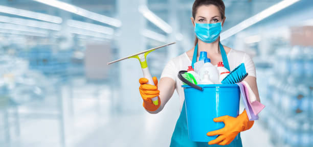 istock Cleaning and washing windows in various rooms. 1401990889