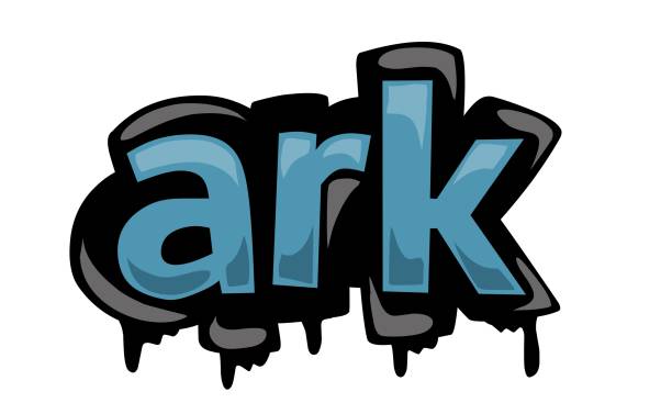 ark piszący graffiti na białym tle - ark noah flood sky stock illustrations
