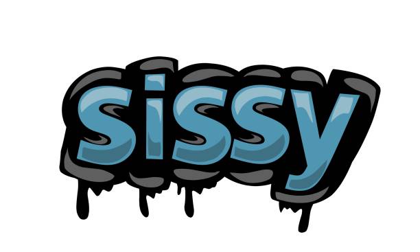 SISSY writing graffiti design on white background SISSY writing graffiti design on white background very cool and simple Sissy stock illustrations