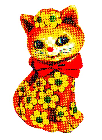 Cat Covered With Flowers