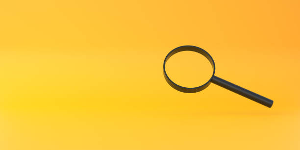 istock Magnifying glass flies soars over yellow background 1401996510