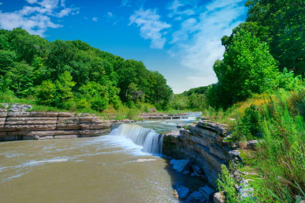 Waterfall in summer-Catarack Falls-Indiana