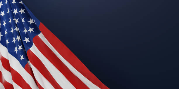 istock USA or American flag on blue background 3D render 1402022644