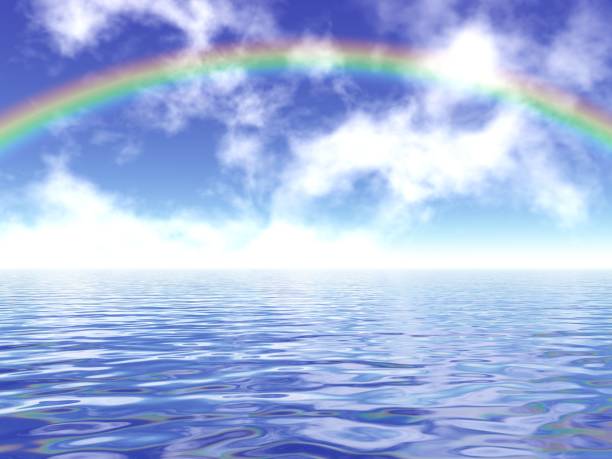istock Fantastic landscape of Clouds and Rainbow 1402022700