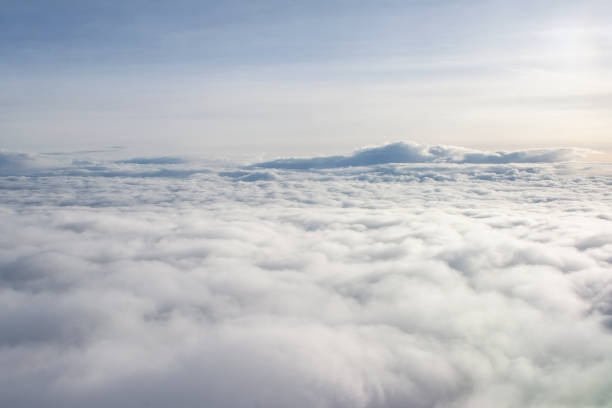 Aerial Clouds from a Plane stock photo