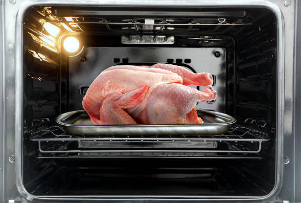 istock Whole raw turkey in the oven 1402027749