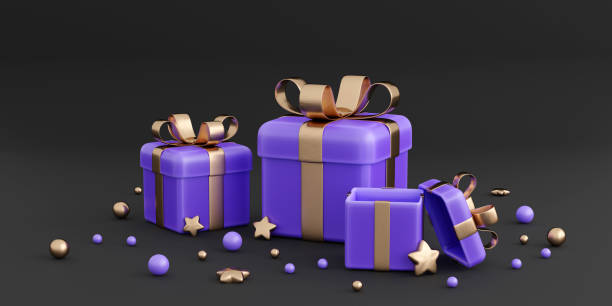 istock Realistic gift box with golden ribbon bow. 1402033584