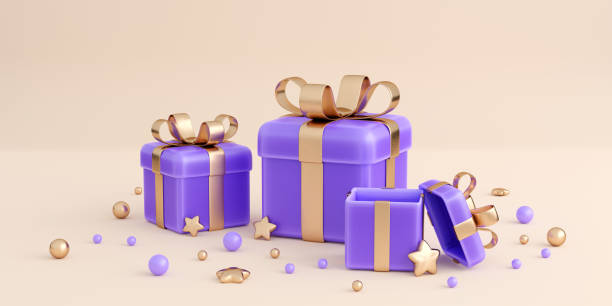 istock Realistic gift box with golden ribbon bow. 1402033737