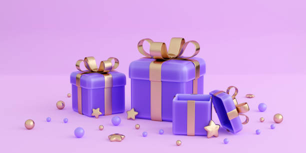 istock Realistic gift box with golden ribbon bow. 1402033843