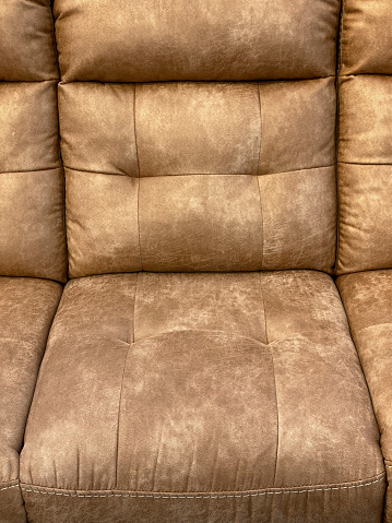 Close up shot of a soft sofa