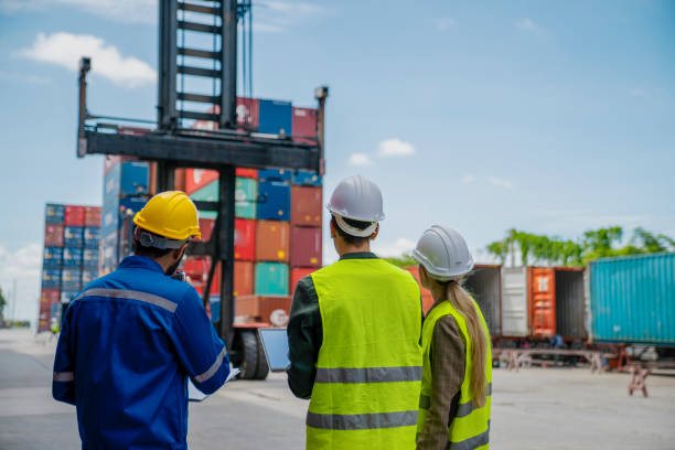 istock Logistics supply chain management and international goods import-export concept . 1402046884
