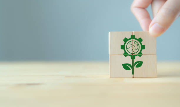 istock Environmental technology concept. Sustainable development goals and strategies. Eco concept, ecology, clean energy and environment protection. Green organizational culture. Ecological sustainability. 1402051901