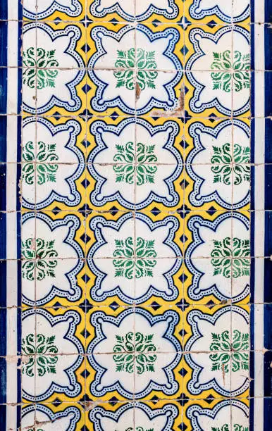 Authentic Azulejos Tiles from Portugal. Can be used as background surface.