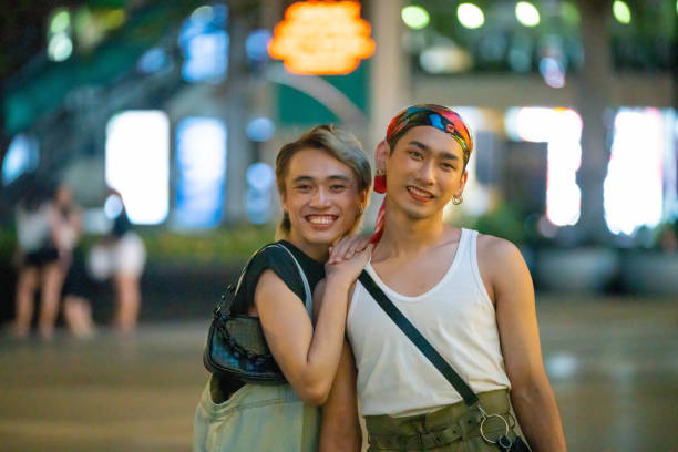 istock Gay couple enjoying on city break. 1402054814