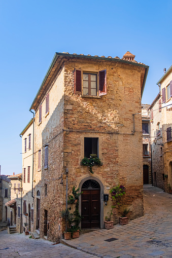 Old town of Volterra, a historic walled town which preserves evidences of Etruscan origin, Roman ruins and medieval buildings