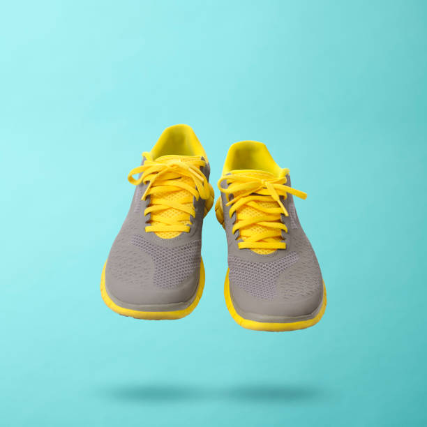 istock Sneakers walking in mid-air 1402058061