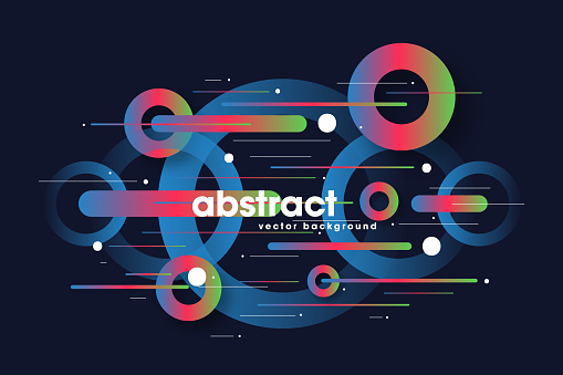 Abstract geometric design. Vector illustration made of various overlapping elements.