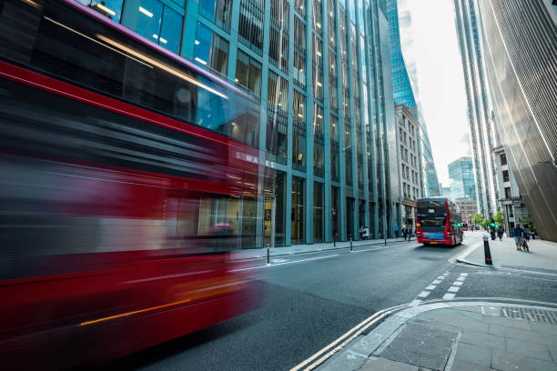 istock Buses driving on the London streets 1402059528