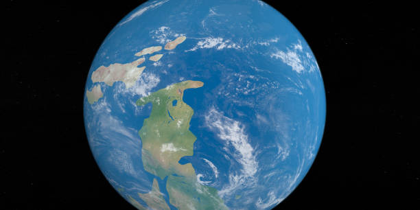 планета земля с древним суперконтинентом паннотия - precambrian time стоковые фото и изображения